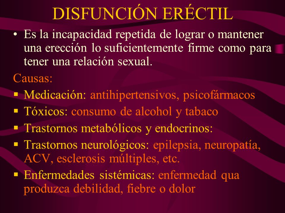 la erección es difícil con fiebre
